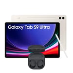 Samsung Galaxy Tab S9 Ultra 5G Android Tablet, 256GBStorage, Beige, 3 Year Extended Warranty with Samsung Galaxy Buds2 Pro Wireless Earphones, Grahpite (UK Version)