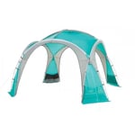 Coleman Gazebo Event Dome Shelter, L - 3,65M x 3,65M for Festivals, Garden and Camping, Sturdy Steel Poles Construction, Large Event Tent, Shelter with Sun Protection SPF 50+, L, Blue