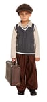 HENBRANDT Children’s Evacuee Boy with Flat Cap Fancy Dress Costume 1940s World War Two School History Day Fancy Dress for Boys Evacuee Outfit for Kids (Age 10-12)