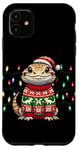 Coque pour iPhone 11 Bearded Dragon Christmas Party Design Xmas lights