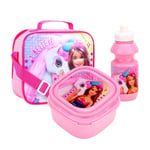 Barbie Unicorn Lunch Bag Insulated 3 Piece Set Girls Pink Doll