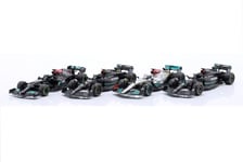 Hamilton Russel Set 4 Modèles F1 Mercedes AMG 1/43 12cm Diecast Bburago