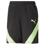 PUMA Mixte Puma Fit Tissé B Short tiss , Puma Noir/Vert Citron Pétillant, 176 EU