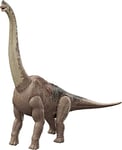 Mattel Jurassic World Figurine articulée Brachiosaurus, environ 80 cm de long, avec code ADN scannable, morphologie et aux décorations authentiques, Jouet Enfant, Dès 4 ans, HFK04