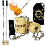 Flames N Games 65mm Chanel Fire Poi Set - with Kevlar Wick - FNG