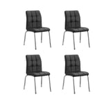 Lot de 4 chaises salle à manger noires - Nursia