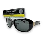 Foster Grant Womens Oval Gold Detail Polarised Black Sunglasses RRP £30