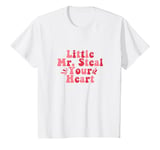 Youth Little Mr. Steal Your Heart Toddler Cute Boy Valentine T-Shirt