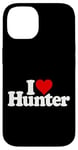 iPhone 14 I LOVE HEART HUNTER NAME ON A TEE Case