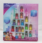 Disney Princess 18 Pce Non Toxic Castle Design Peel Off Nail Polish Set Kids