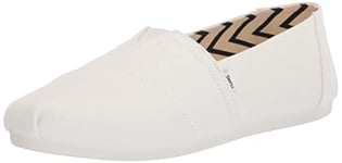 TOMS Womens Recycled Cotton Alpargata Loafer Flat, White, 4.5 UK