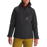 Marmot Femme Wm's Ramble Component Jacket, Veste imperméable chaud, Veste de pluie légère à capuche 3 en 1, Imperméable coupe-vent et respirant, Black, S