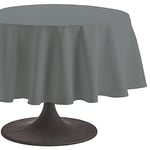 Coucke Nappe Ronde Uni Anthracite Coton 180 cm