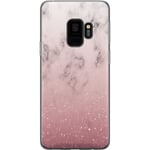 Samsung Galaxy S9 Transparent Mobilskal Glitter och marmor