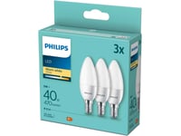 Philips Kronljus 40 W B35 E14 X3, 4,9 W, 40 W, E14, 470 Lm, 15000 H, Varmvitt