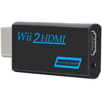 Adaptateur wii hdmi, Convertisseur Wii Vers Hdmi, Prend En Charge Tous Les Modes D'Affichage Wii Avec Sortie Audio 3,5 Mm Et Hdmi(Le Noir)