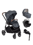 Joie Baby Versatrax Pushchair, Ramble XL Carrycot, i-Snug Car Seat and i-Base On the Go Encore Bundle