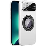 Dqtaoly Coque PC Dur pour iPhone 12 Pro Max Case,Etui avec Magnétique, Verre Trempé Caméra Arrière Protecteur pour iPhone 12 Pro Max(Blanc)