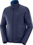 Salomon, Veste Réversible pour Homme, DRIFTER MID JKT M, Polyester, Bleu marine (Night Sky/Poseidon), Taille : 2XL, LC1203300