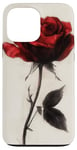 Coque pour iPhone 13 Pro Max Rose Minimalisme Minimalisme Pétales Rose Art Floral