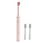 (Pink)Electric Power Toothbrush USB Charging Soft Bristle Adult Toothbrush Teeth