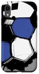 Coque pour iPhone XR Maillot de football pour homme Bleu et noir