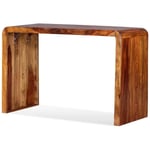 Bureau table meuble travail informatique bois massif de sesham marron