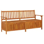 Banc De Jardin Meuble De Patio D'extérieur Terrasse De Rangement 170 X 63 X 84 Cm Bois D'acacia Solide Helloshop26 02_0011796