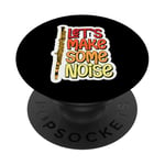 Let's Make Some Noise Flûte Joueur PopSockets PopGrip Adhésif