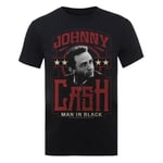 Johnny Cash Womens/Ladies Man In Black T-Shirt - M