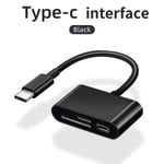 Adaptateur de type C TF CF SD Lecteur de carte mémoire OTG ampa er Compact Flash USB-C pour iPad Pro Huawei pour Macbook USB Type C Cardreader - Type 3in1 Black Type-C