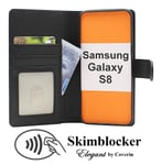 Skimblocker Samsung Galaxy S8 Plånboksfodral (Svart)