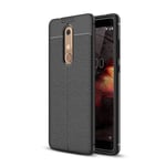 Nokia 5.1 Leather Texture Case Black