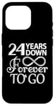 iPhone 16 Pro 24 Years Down Forever To Go - 24th Wedding Anniversary Day Case