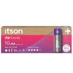 ITSON, AA Piles alcalines, Paquet de 10, pour horloges, Torches, télécommandes, LR6IPO/10CB