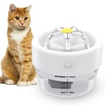 Fontaine pour Chats sans Fil, 1L Fontaine pour Chats Automatique Ultra Silencieuse, Fontaine a Eau Chat avec Filtre, Deux Modes D'écoulement, 25s,120 Inducteur Grand Angle pour Chats, Chiens