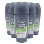 6 x 50ml DOVE MEN+CARE EXTRA FRESH ROLL ON ANTI-PERSPIRANT 48h Protection