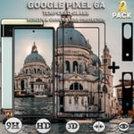 2-Pack Google Pixel 6A Skärmskydd & 2-Pack linsskydd - Härdat Glas 9H - Super kvalitet 3D