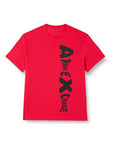 Armani Exchange Men's Side Logo tee T-Shirt, Lipstick Red, XS