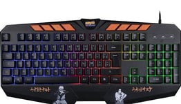 Clavier gaming rétroéclairé Azerty Kxlicences Naruto pour PC Noir