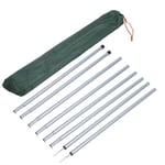 Tente d'auvent Rod-8Pcs Tarp Shelter Canopy Tente Tente de Support d'auvent Tige de Porche Verticale