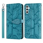 Vkooer Coque pour Samsung Galaxy A54 5G Premium Cuir PU Étui Portefeuille à Rabat Housse Flip Case avec Porte Cartes Fermeture Magnétique Etui de Protection, Turquoise