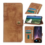 Full Leather Étui Portefeuille en Cuir pour iPhone 12Pro avec Compartiment pour Cartes de crédit, Aspect Vieilli Naturel