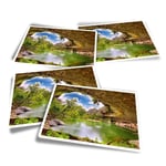 4x Rectangle Stickers - Hamilton Pool Sinkhole Texas USA #16167