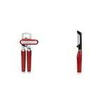 KitchenAid Stainless Steel Tin Opener – Empire Red & Stainless Steel Euro Peeler - Empire Red