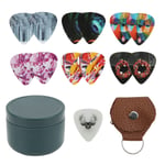 13 st Guitar Picks Medium Celluloid Guitar Plectrums med Ask Instrumenttillbehör Färg