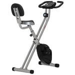 HOMCOM Magnetic Resistance Exercise Bike Foldable LCD Adjustable Seat Grey