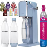 SodaStream Art Blue Saturator en flaska + Sodastream Pet Bottle Vit 1 liter + bolero