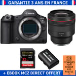 Canon EOS R5 Mark II + RF 85mm f/1.2 L USM + 1 SanDisk 32GB Extreme PRO UHS-II SDXC 300 MB/s + 1 Canon LP-E6P + Ebook '20 Techniques pour Réussir vos Photos' - Appareil Photo Hybride Canon