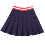 FDJIAJU Ladies Skirt,Ladies Pleated Short Skirt High Waist A-Line Versatile Flared Skirt Sexy Fashion Safety Pants Zipper Girls Skater Tennis Skirt School Dress,Navy Blue,M